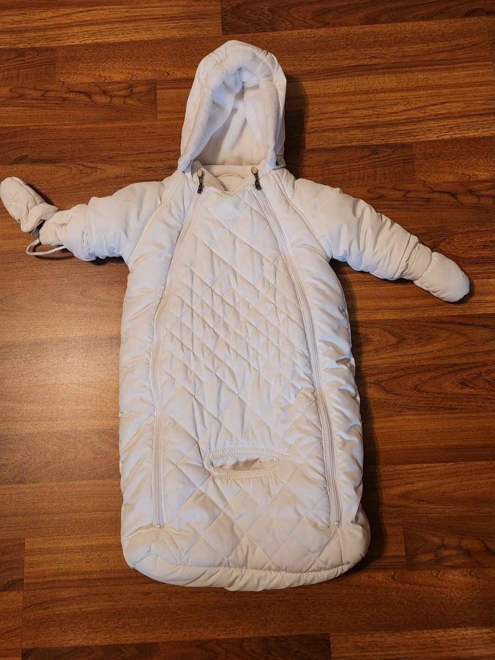 Mexx White Quilted Baby Snowsuit Bunting